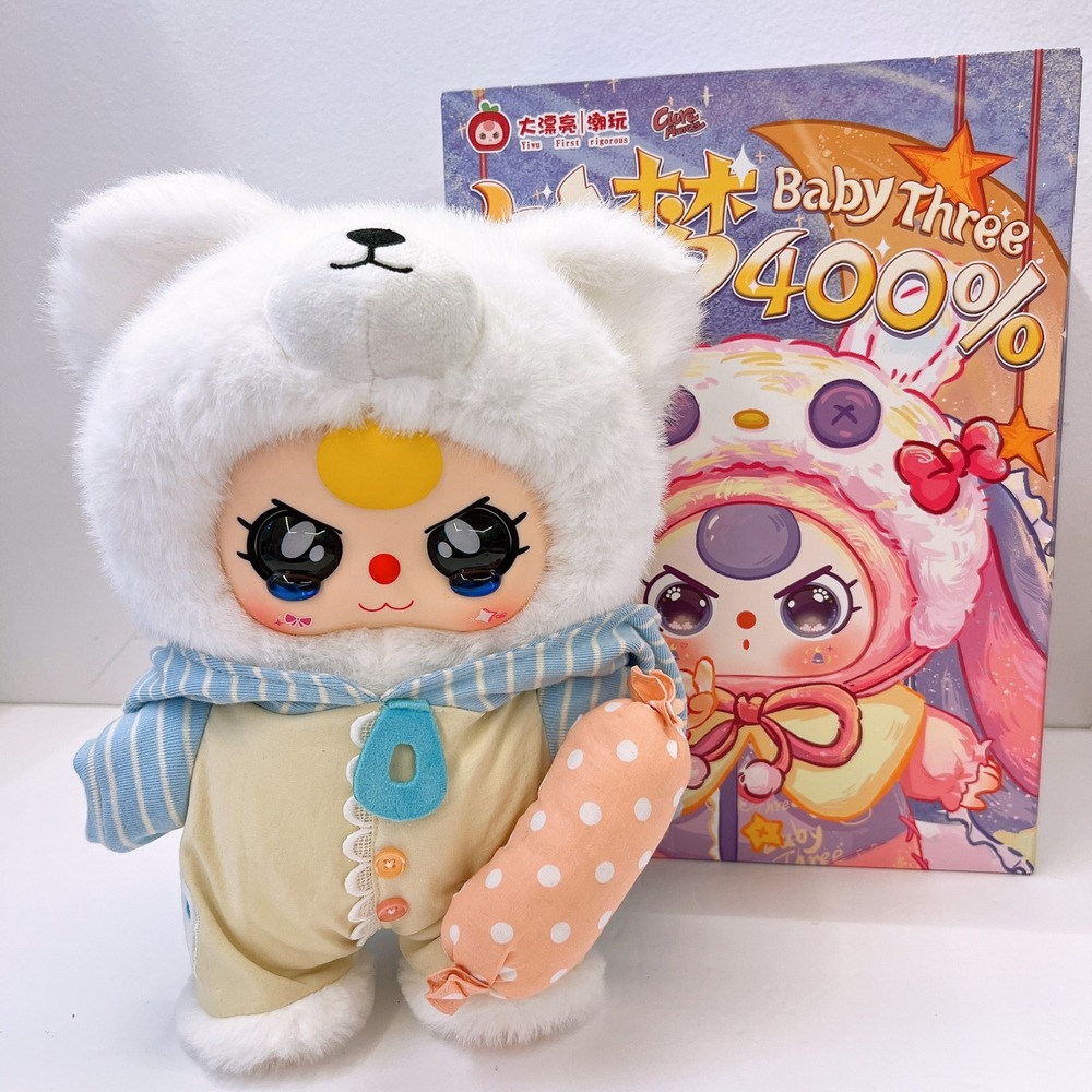 Baby Three 400% Sweet Dream "Honey Dream + Special Tear Drop eyes" White Bear